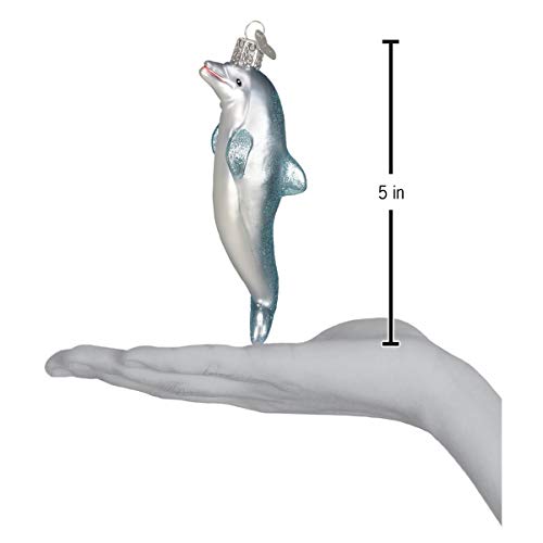 Playful Dolphin Glass Ornament - Old World Christmas (Variation: Playful Dolphin)