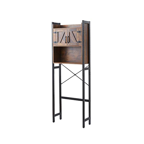 Mini Fridge Hutch Organizer - Dark Wood Storage Shelf for Dorm Kitchen