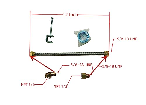 18 Inch Rectangular Gas Fire Pit H-Burner with 3 Pipes