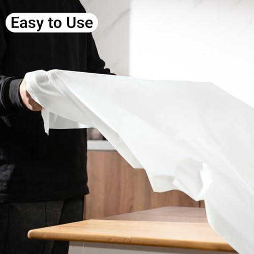 Auros 10-Pack Disposable Plastic Tablecloths 54x108 Waterproof White