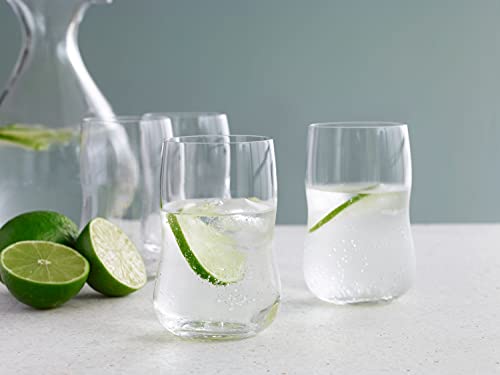Future Glass Tumbler Set - 8.5 oz Everyday Drinking Glasses, Set of 6