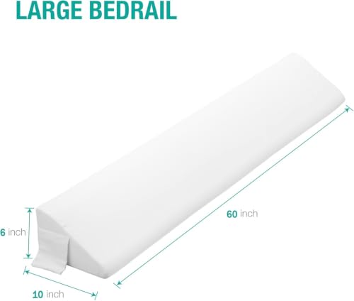 Bed Wedge Pillow for Headboard Gap - Fills 0-6" Space, Removable Cover