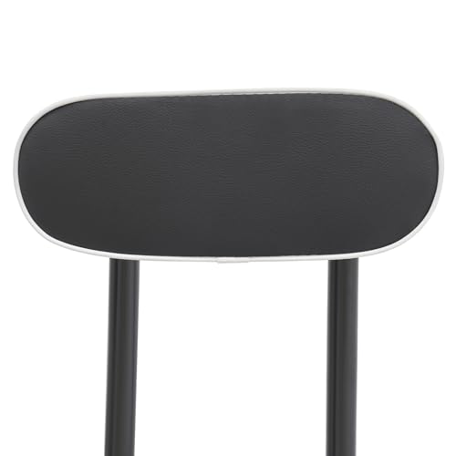 Folding Bar Stools with Backrest, 25.6 Inch Padded Counter Stool (Set of 2)