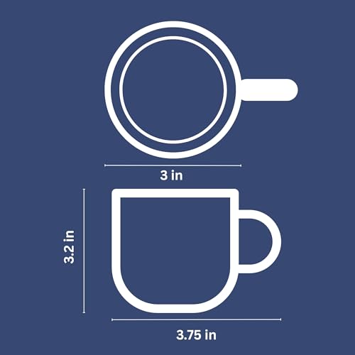 Mindful Design Double Wall Insulated Espresso Glasses Set of 2 - 5.4 oz Hot Cold Cups