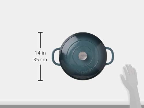 Crock-Pot Artisan Enameled Cast Iron Braiser with Lid - 5 Quart, Slate Gray Finish