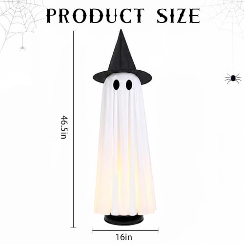 46.5" Lighted Animated Floating Ghost - Touch & Sound Activated Decor