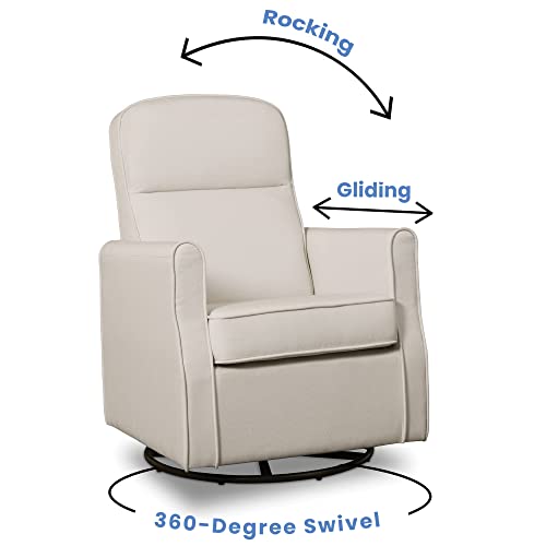 Slim Nursery Swivel Glider Rocker Chair - Cream