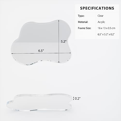 Clear Acrylic Cloud Coaster - Irregular Drink Mat & Jewelry Display Tray