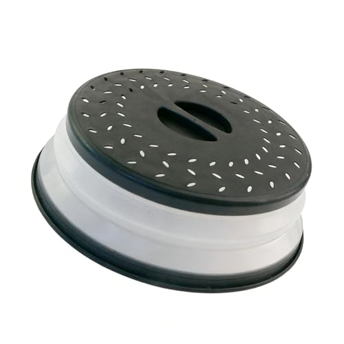 Collapsible Microwave Splatter Cover 10.5 Inch - Food Grade Plate Lid with Vents