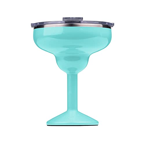 Insulated Margarita Glass Tumbler with Lid - Stainless Steel Cold Drink Cup