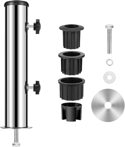 Stainless Steel Umbrella Stand Tube Replacement for Granite Base DIY Mount