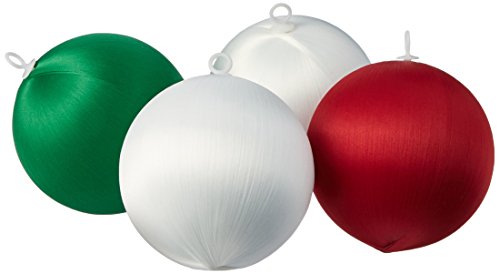 Decorative Satin Covered Styrofoam Balls 3-inch Christmas Craft Supplies, 4-pack
