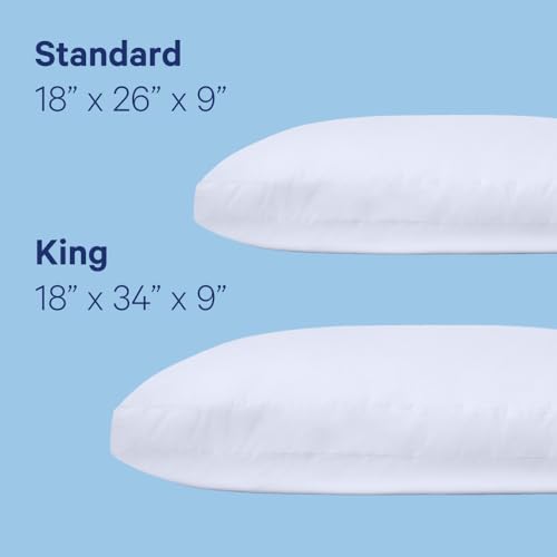 Down-Alternative Bed Pillow for All Sleep Positions - Ergonomic Support