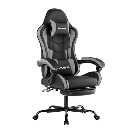 Ergonomic Gaming & Office Chair with Footrest, Recliner & Lumbar Support
