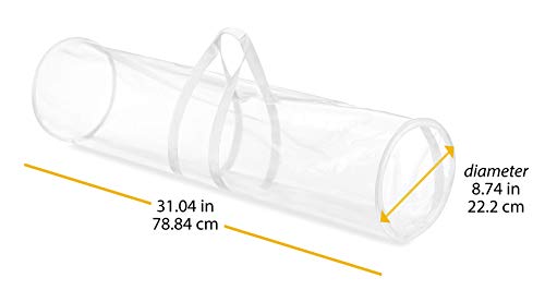 Clear Gift Wrap Organizer Zippered Storage for 25 Rolls