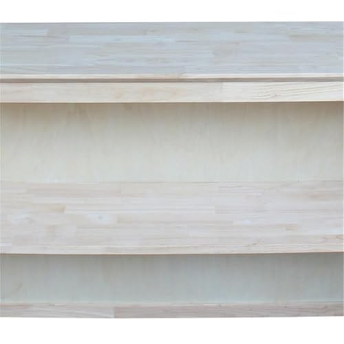 Solid Wood Hutch with Fixed Shelf, Unfinished Butcher Block Surface