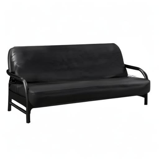 Waterproof Faux Leather Full Size Futon Cover with Zippers