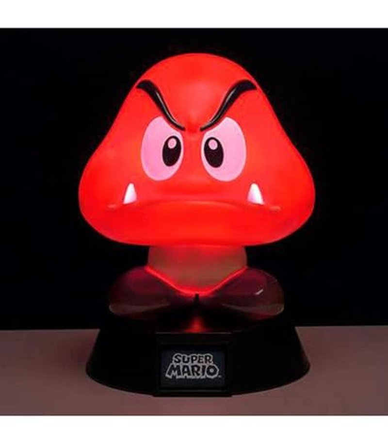Paladone Super Mario Goomba 3D Light Ideal for Kids Bedrooms, Office and Home Pop Culture Gaming Merchandise, 50 W, Multi-Colour