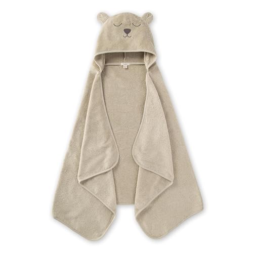 Burt's Bees Baby Organic Cotton Hooded Toddler Bath Towel - Animal Face