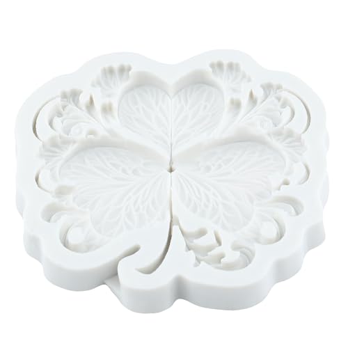 QDMOLDS Four Leaf Clover Silicone Mold for Cake Decorating, Style L