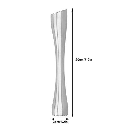 8-Inch Stainless Steel Cocktail Muddler - Heavy Duty Bar Tool for Fruit & Ice Crushing