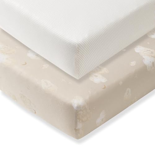 Burt's Bees Baby Organic Cotton Fitted Crib Sheet - Soft Nursery Bedding