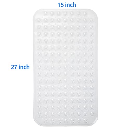 Non-Slip Bathtub Mat with Suction Cups, 27.6 x 15 Inch Shower Mat