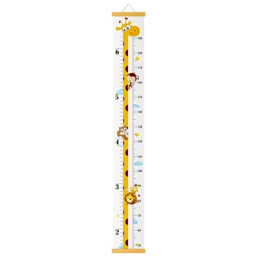 Kids Canvas Height Ruler Growth Chart - Hanging Wall Decor for Nursery