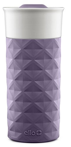 Ello Ogden Deep Purple 16oz Ceramic Travel Mug with Splash-Resistant Slider Lid
