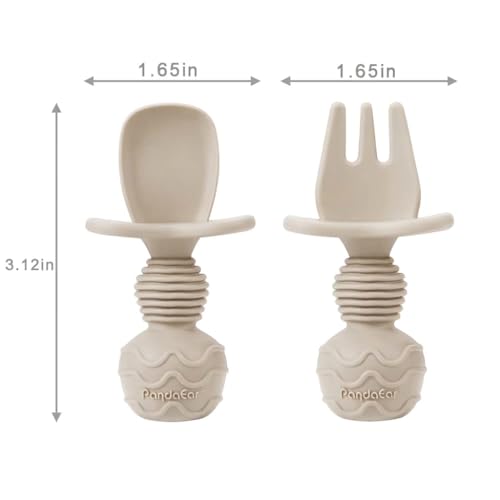 Silicone Baby Spoon and Fork Feeding Set Anti-Choke 6 Pack