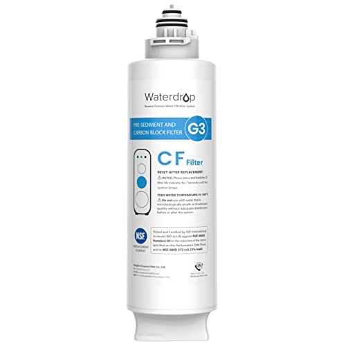 Under-Sink RO Water Filter Replacement - G3-N1CF Coconut Carbon 6-Month