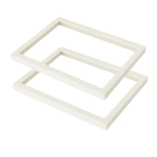 2-Piece Beige Velvet Glass Lid Replacement for Jewelry Trays
