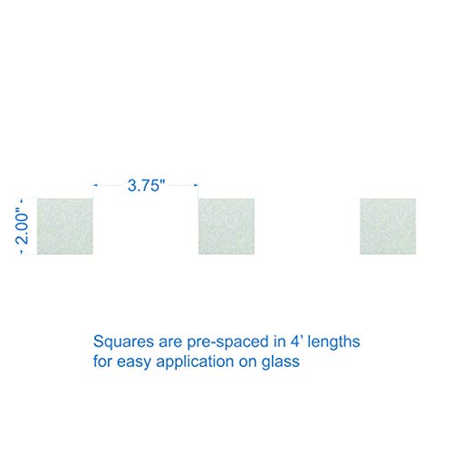 Glass Alert Frosted Window Stickers for Glass Doors - Visibility Safety Markers