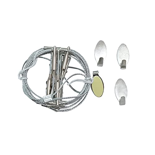 Steel Wall Hanging Photo Display Wire with 12 Alligator Clips, 5.25ft