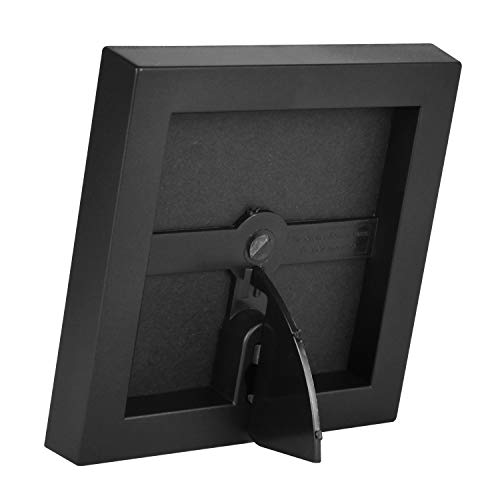 MCS Format 4x4 Picture Frame Black, Square Gallery Wall Vertical & Horizontal Wall Hanging Small Picture Frame or Tabletop Easel for Photos & Art Prints (12-Pack)