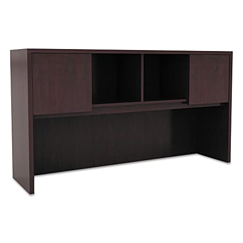 Valencia Series 4-Compartment Office Hutch, Mahogany Laminate, 59-Inch