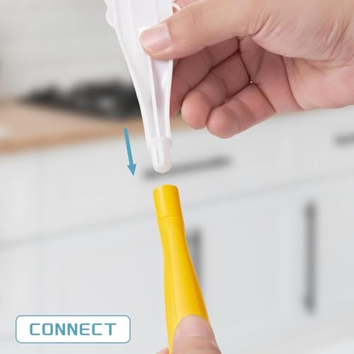 40 Pack 360° Heavy Duty Microfiber Duster Refills with 2 Handles