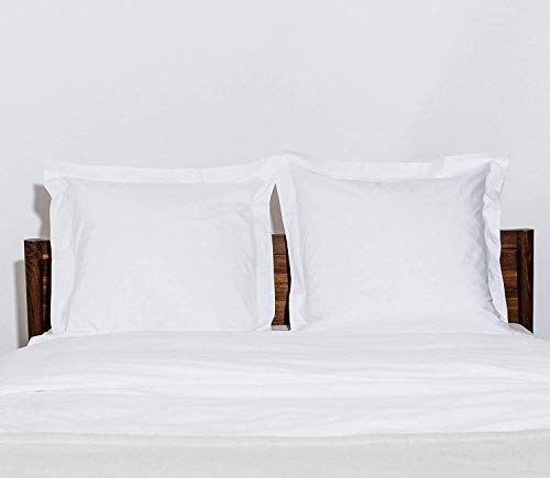 Set of 2 Egyptian Cotton Euro Sham Covers, 26x26 Square Pillow Shams