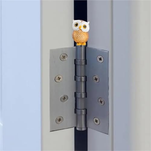 Owl Magnetic Hinge Toppers - Decorative Resin Door Hinge Covers, Set of 3