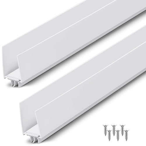 Adjustable 36-Inch Door Bottom Sweep & Draft Stopper (2 Pack, White)