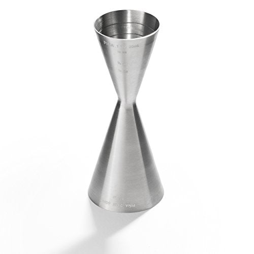 Piña Barware Slim Stainless Steel Jigger - Commercial 2oz / 1oz Brushed Finish