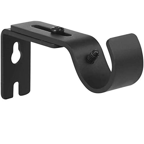 Heavy Duty Adjustable Curtain Rod Brackets - Fits 1 1/8 to 1 1/4 Inch Rods