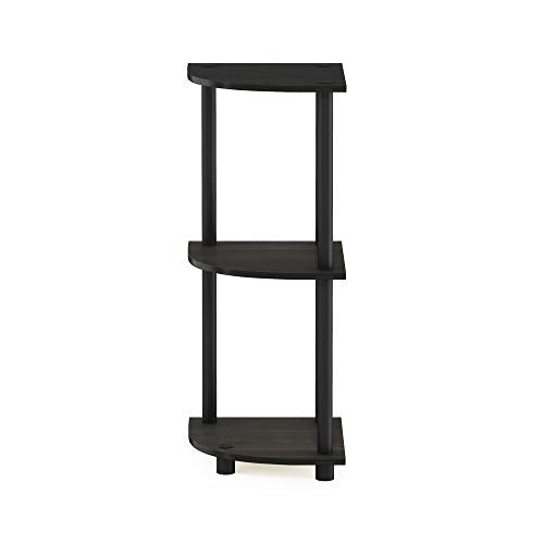 3-Tier Corner Shelf, Compact Open Storage Bookshelf for Small Spaces
