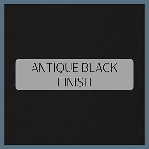 Adjustable Single Curtain Rod with Stacked Square Finials, Antique Black