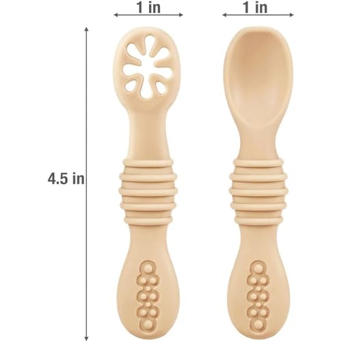 Silicone Baby Feeding Spoons 6-Pack for Self-Feeding and Weaning