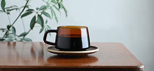 Kinto Sepia 21745 Non-Slip Saucer 130mm Teak - Organic Wood, Dishwasher Safe
