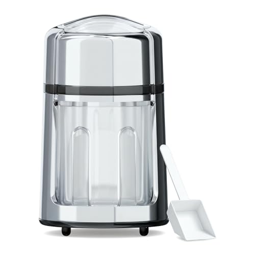 GARUET Manual Ice Crusher with Stainless Steel Blades & Bonus Ice Bucket for Cocktails