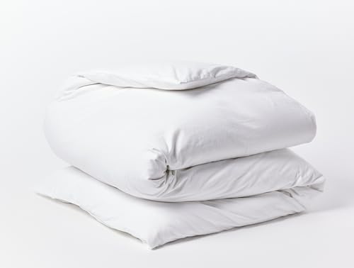 Coyuchi Cloud Brushed Organic Flannel Duvet Cover Twin Alpine White