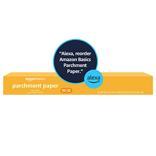 Non-Stick Baking Parchment Paper Roll - 90 Sq Ft, 15 Inch x 24 Yards