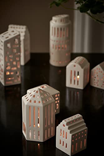 Kähler Urbania Town House Tealight Holder, White 4.9in, 12.5cm (Variation: White)